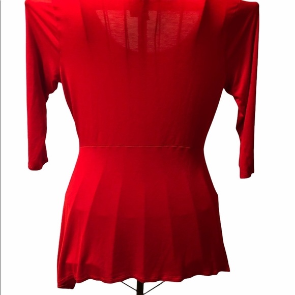 Red Valentine’s Shirt Top by Ultra Flirt - Picture 4 of 4